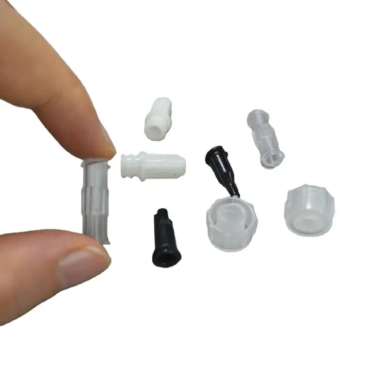 10 قطعة موصل حقنة بلاستيكية شفافة مانعة للتسرب مزدوجة اللولب الطبية العقيمة Luer قفل محول لتقوم بها بنفسك الملحقات #2