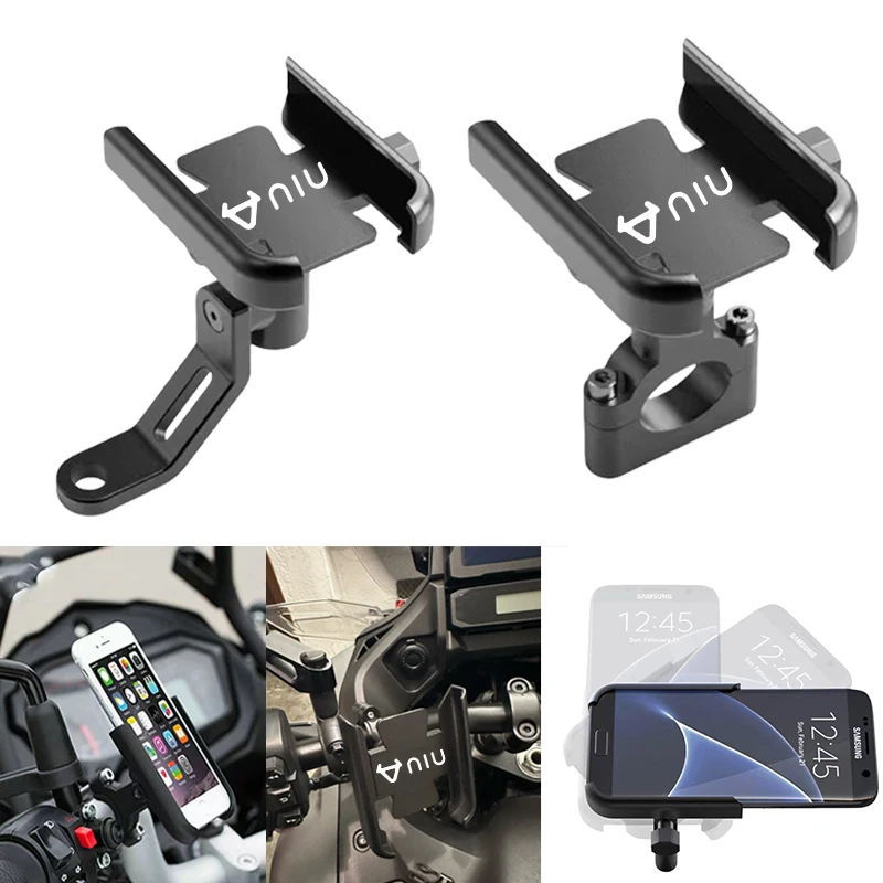 Soporte de navegación de aleación absorbente de golpes para teléfono de motocicleta, GPS para Niu Kqi3 M Pro M1s Mqi Nqi Gt Gts Pro N1s Uqi N1 U1 NIU