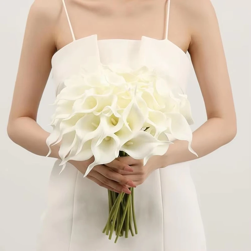 5pcs Artificial Flower Horseshoe Lotus Wedding Wreath Home Room Table Festival Decor Outdoor Garden Vase Bridal Bouquet DIY Gift - Image 3