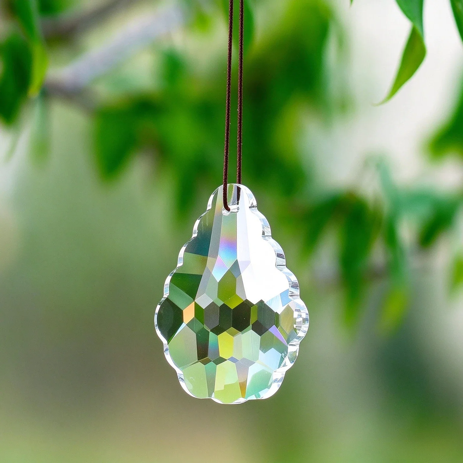 2pcs Pineapple Suncatcher Clear Flower Faceted Crystal Prisms Drop Pendant Raainbow Refracts Light Catcher Wedding Party Decor