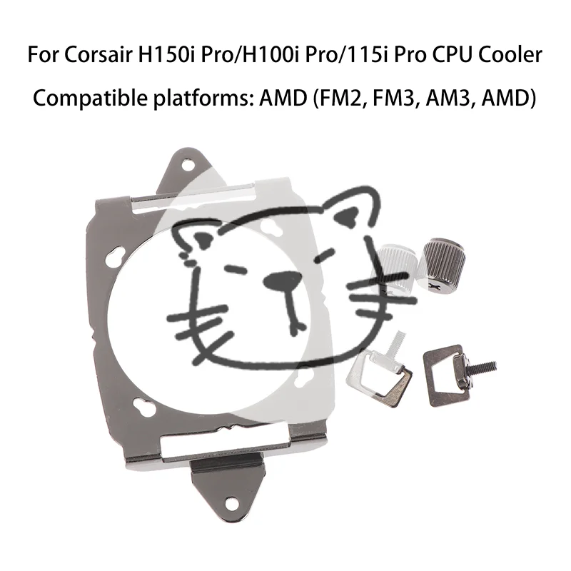 Kit de Suporte Metálico Popular para Montagem de Cooler de CPU Corsair H150i Pro/H100i Pro/115i Pro, Hardware de Suporte para AMD