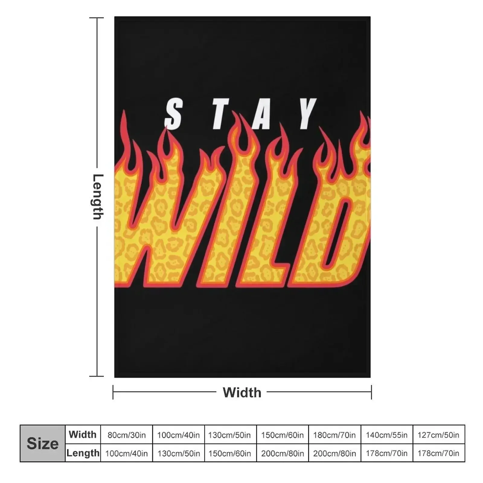 Stay Wild Fire Ben Azelart Throw Blanket warm for winter Travel Blankets