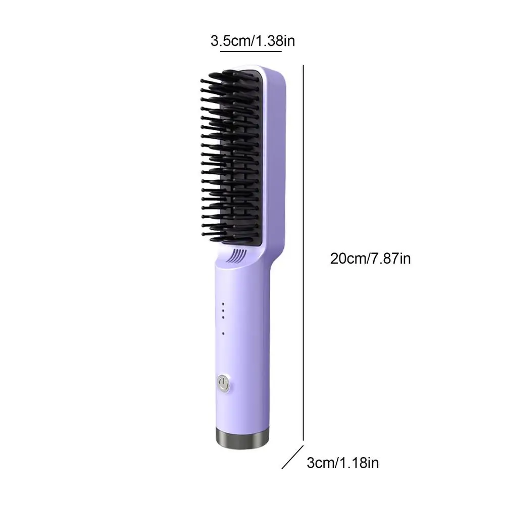 Hair Straightener Brush Fast Heated Straightener Brush Hair Brush Electric Hot Air Comb Hair Straightener Comb