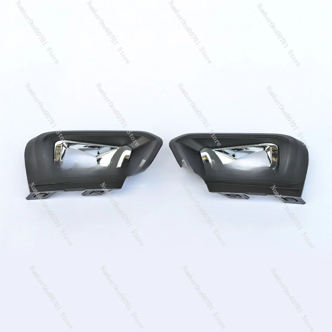 Fit Fog Light Cover Set for 308, Chrome Trimmed Fog Lamp Grille, Front Bumper Decor Panel, Left/Right Pair