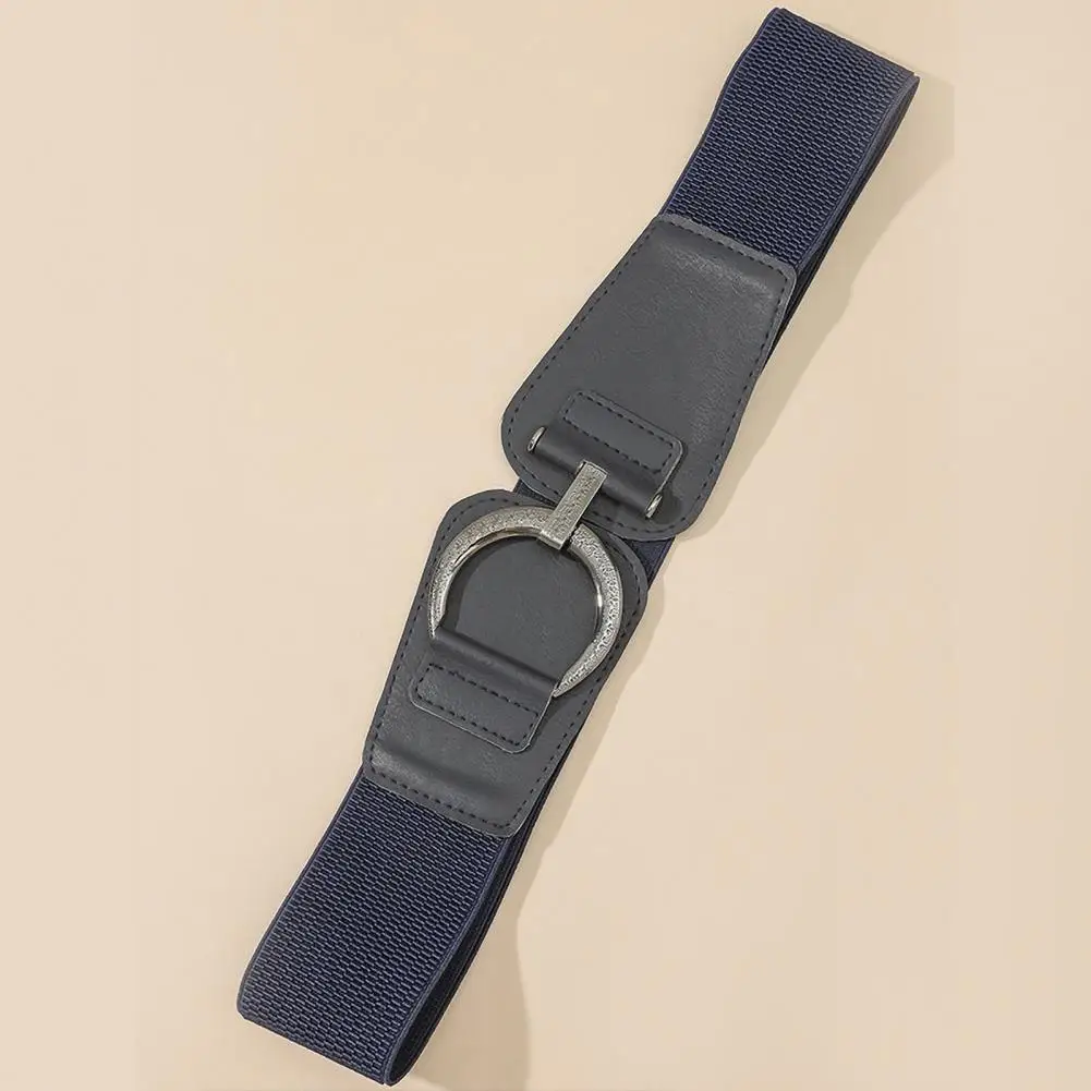 

Elastic Dress Belt for Women Elastic Corset Belt Set with Metal Hanging Buckle Wide Cummerbunds Imitation for Body for Women