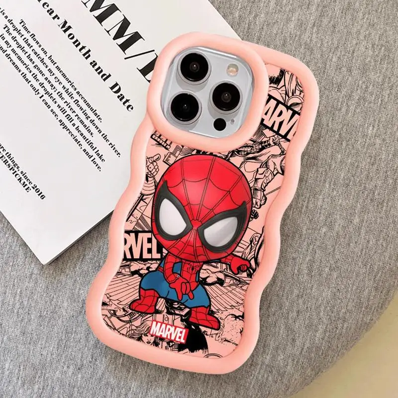 Cartoon Marvel Sqiderman Phone Case for Xiaomi Redmi Note 13Pro 12 8 13 12Pro 9 10 Lite 10Pro 11 Pro Plus 9S Bumper Cover