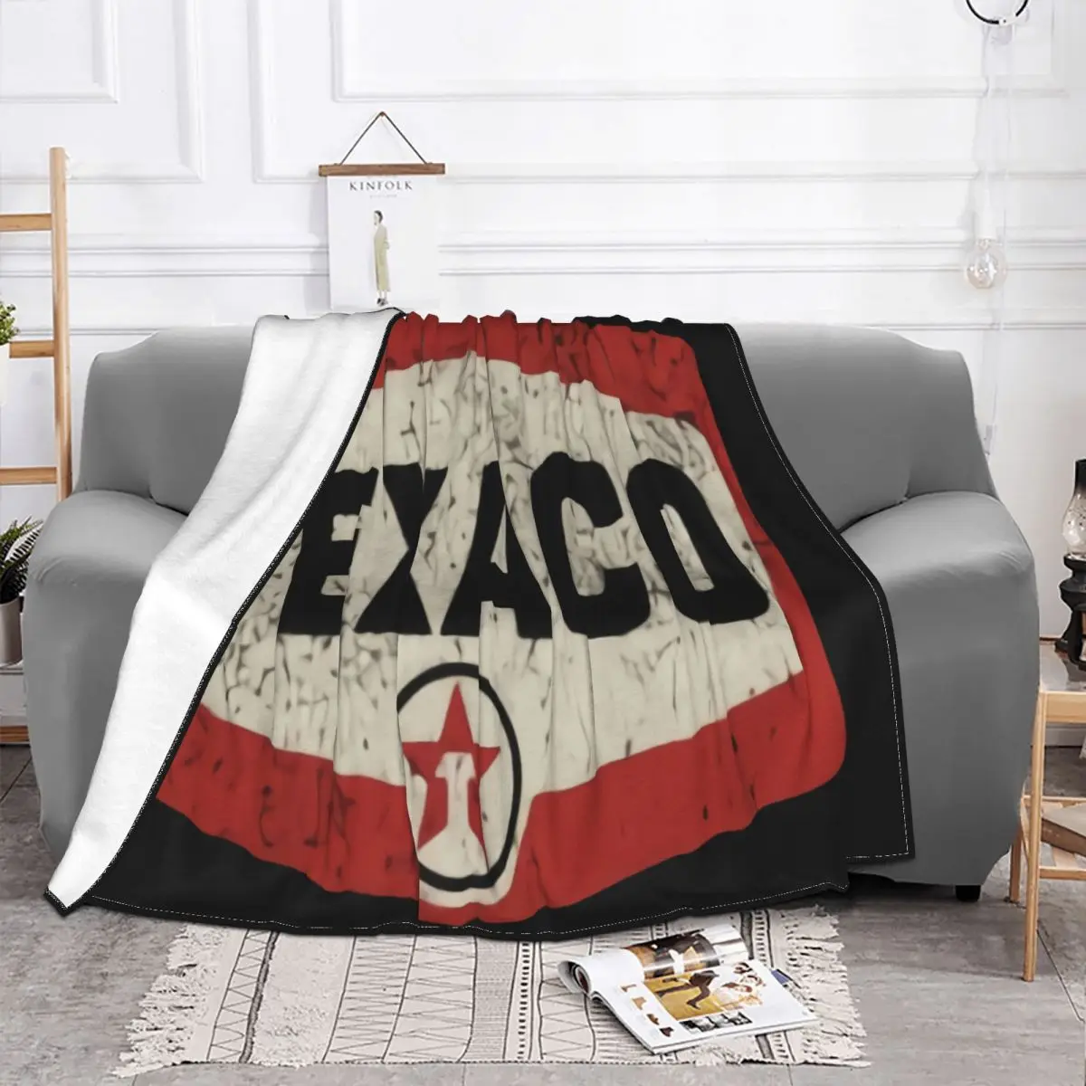 Texaco Funny Birthday Cotton Vintage Gift For Men Women Vacation Top Quality High Quality Throw Blanket