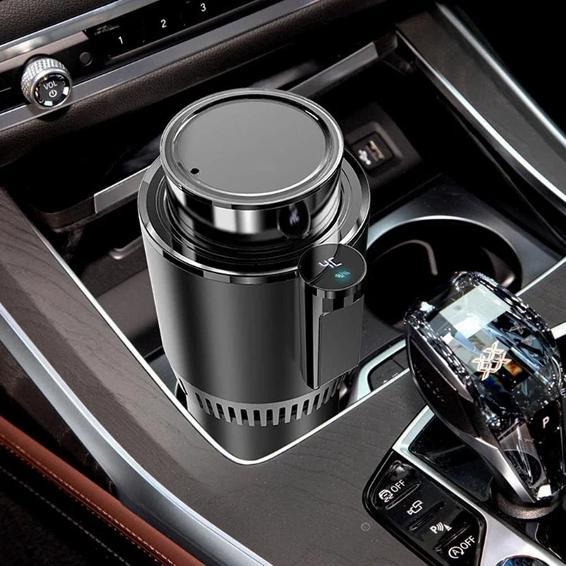 2 In 1 Intelligent Cold & Warm Car Cup With Cooling And Heating Functions Insulation Drink Cooler For Tumblers US Plug