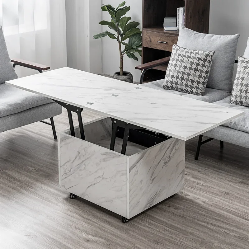 Guanyu Nordic lifting coffee table table, movable and foldable table, modern and minimalist home lifting coffee table, small and