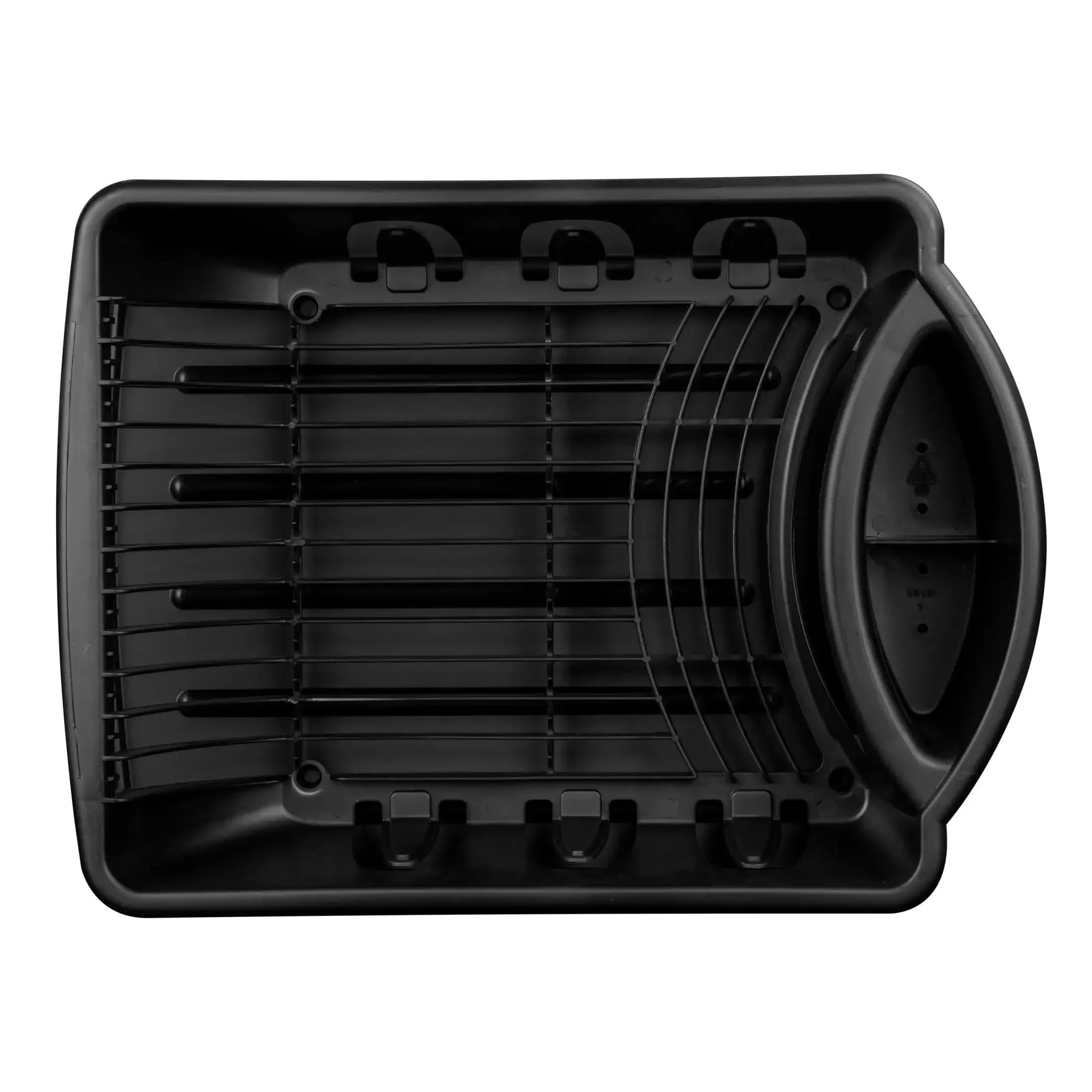 2-teiliges Spülbecken-Set, Abtropfgestell und Abtropffläche für Teller, Tassen und Besteck, Schwarz