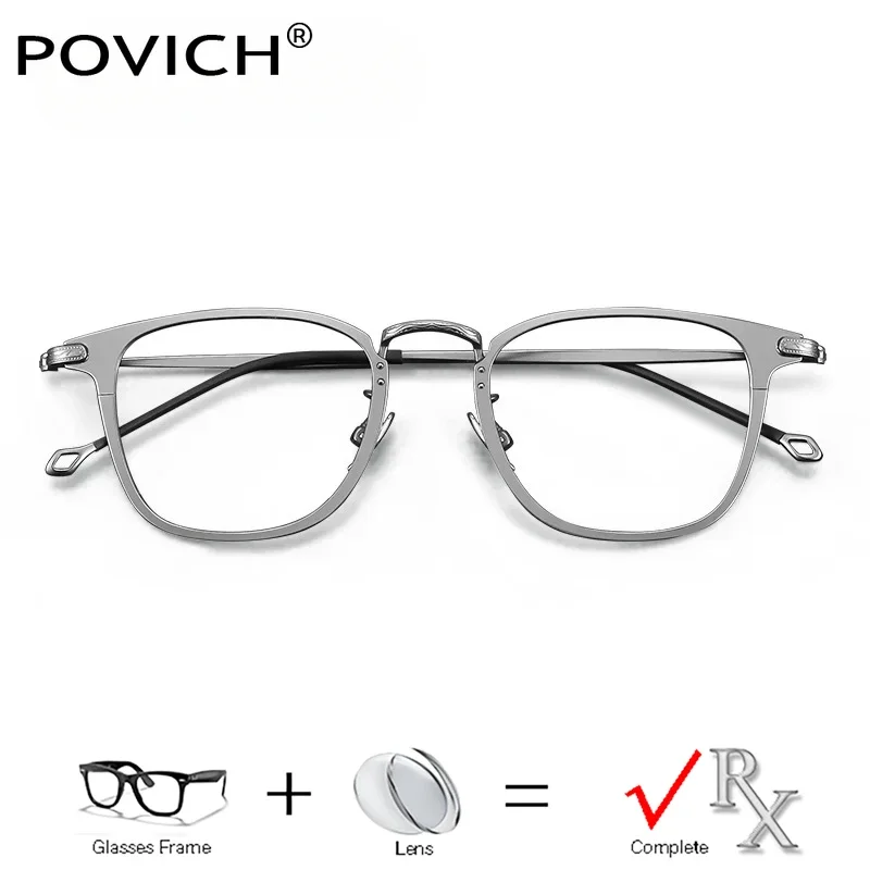 

Square Titanium Multifocal Glasses Men Myopia Optical Progressive Eyeglasses Bifocal 1.74 Custom Prescription Eyewear Retro 2025