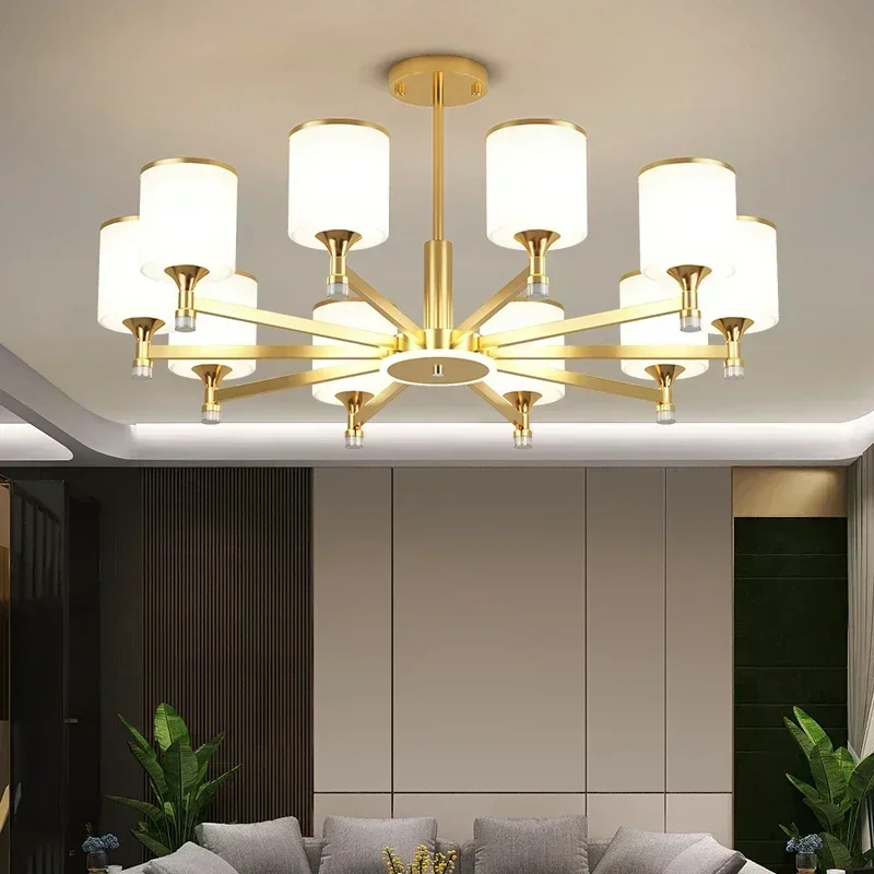 Żyrandol do salonu w nowym stylu nowoczesne proste światło luksusowa atmosfera domowa sypialnia restauracja Nordic zestaw lamp