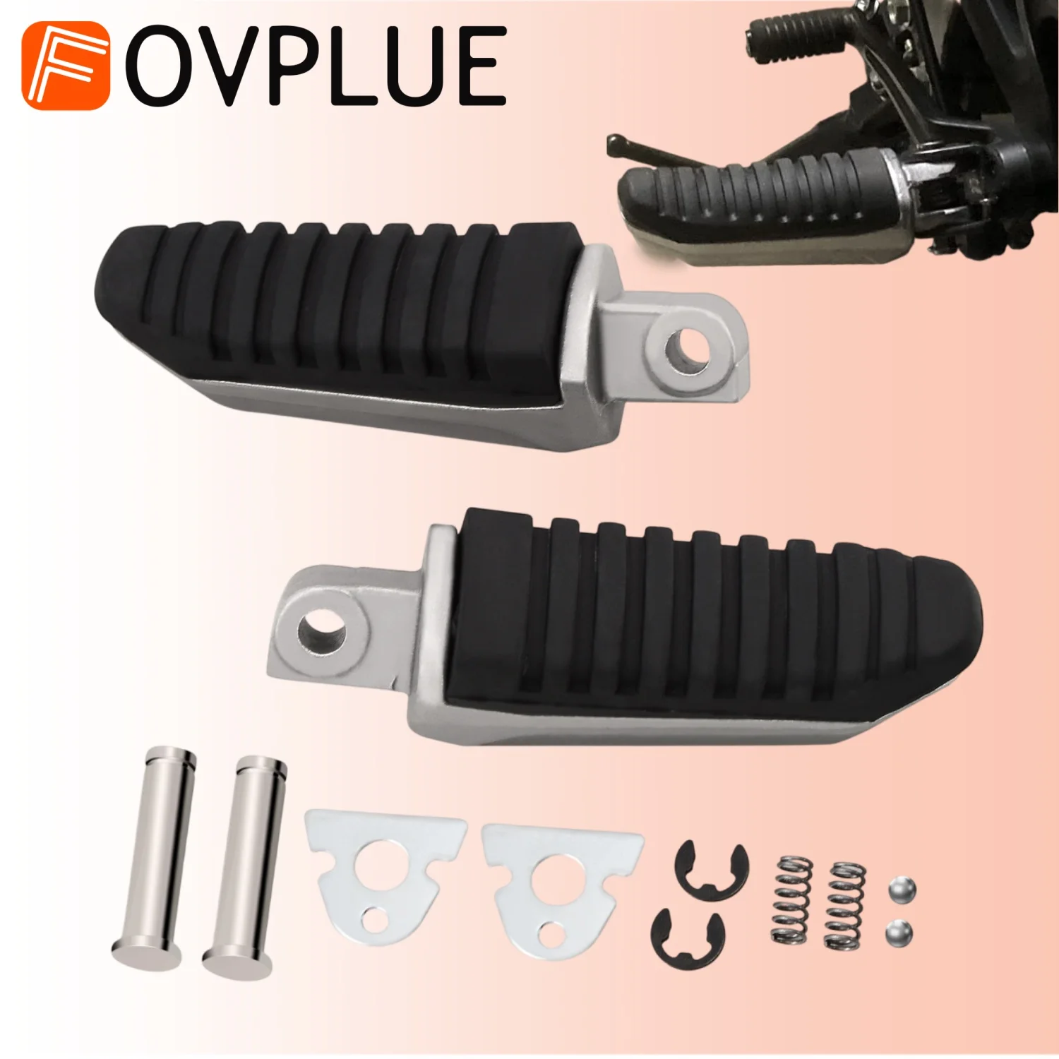 Motorcycle Footrest accessories Rear Passenger FootPeg Pedals Kit For Suzuki GSF1250S GSF1250SA GSX1300R Hayabusa GSX650F GW250F