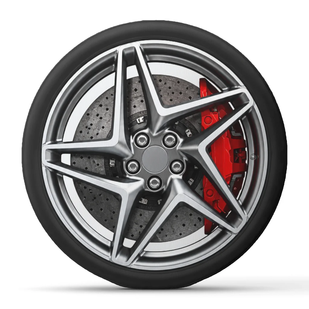 Car Wheel Rim Plush Pillow Performance Brake Cushion Tire Shaped Throw Pillow Automotive Home Decor Gift for Car Enthusiasts