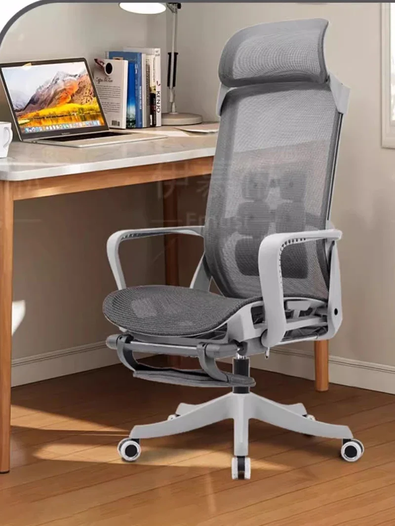 Ergonomic Mobile Office Chair Mesh Aluminium Alloy Leg Computer Gaming Office Chair Bedroom Cadeira Gamer Office Furniture LVOC