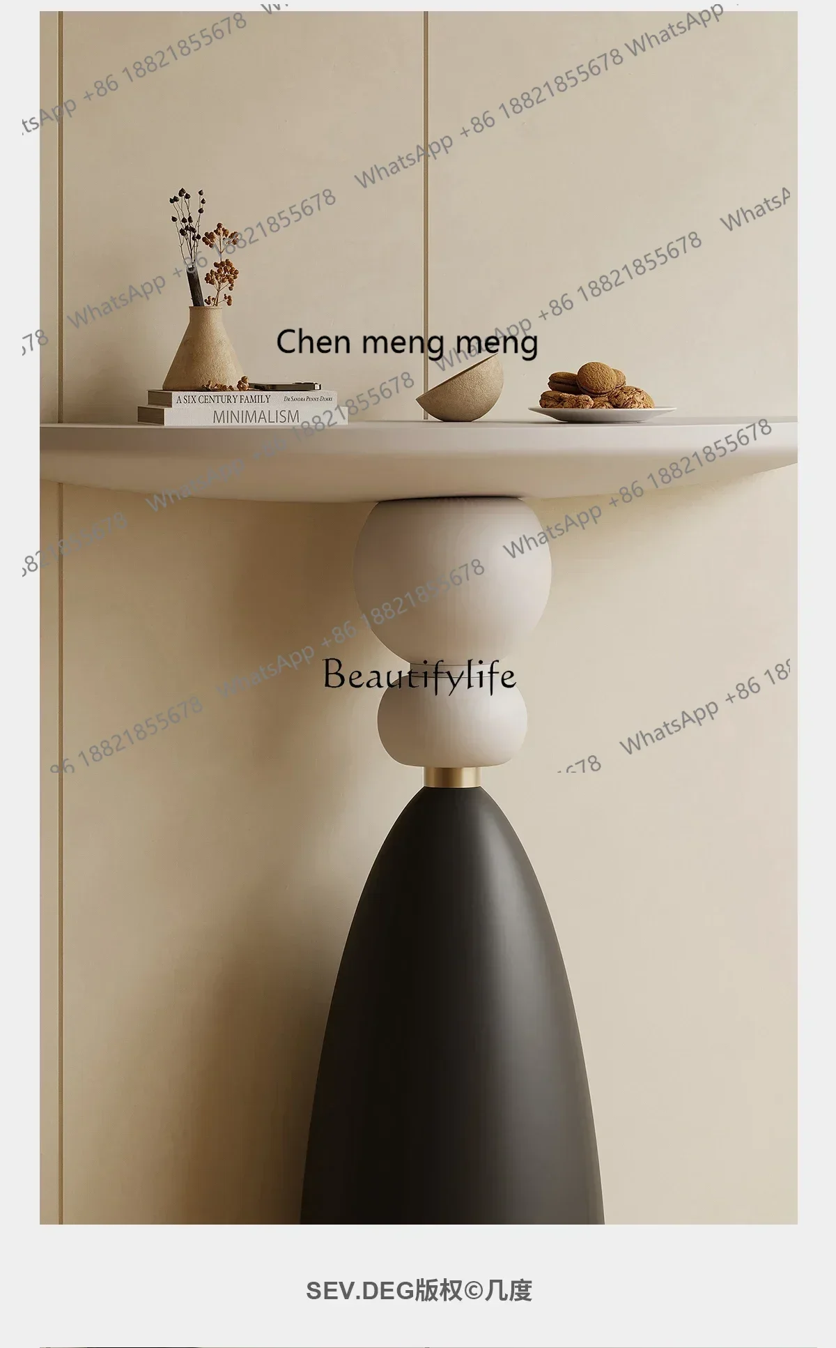 الوافدون الجدد طاولة مدخل إبداعية على الحائط رف مدخل ضيق فرنسي صغير الحجم ss 7304