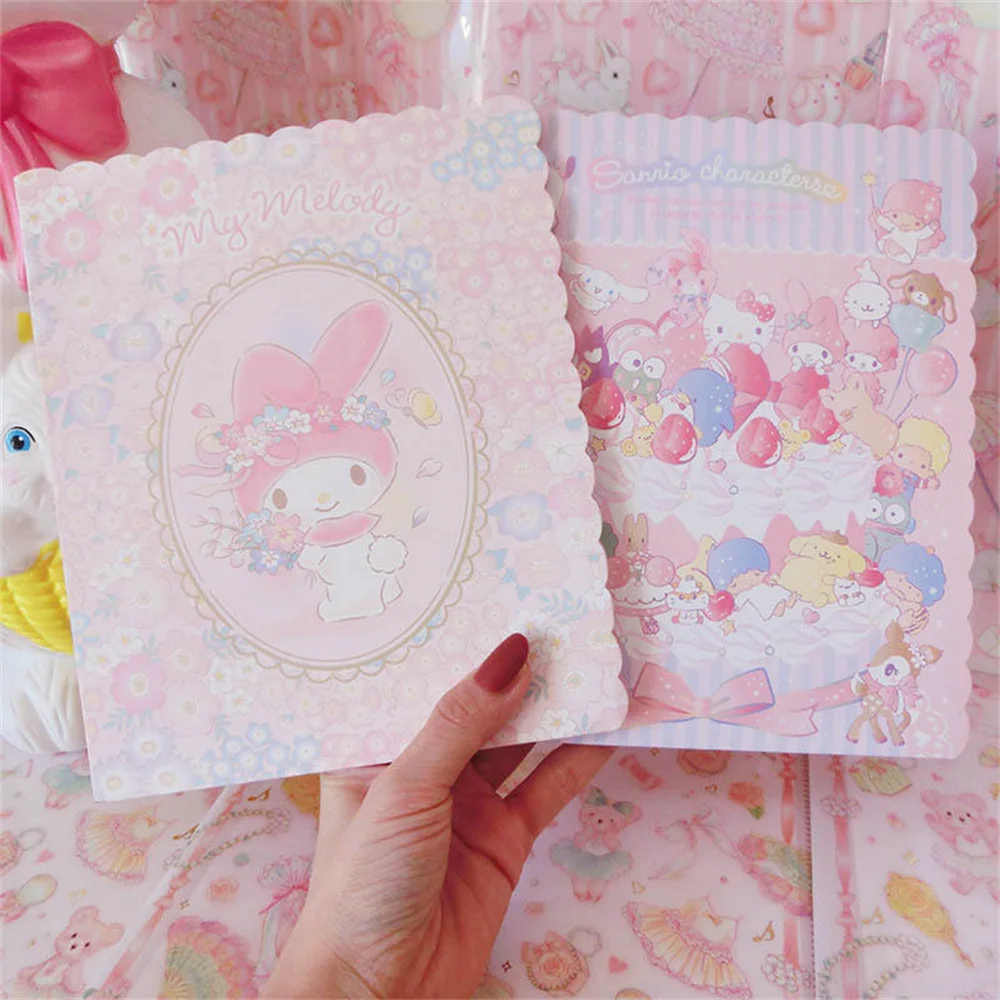 Sanrio Envelopes Set Hello Kitty Melody Cinnamoroll Pompompurin Kawaii Letter Pads Wedding Party Invitations Cards Envelopes