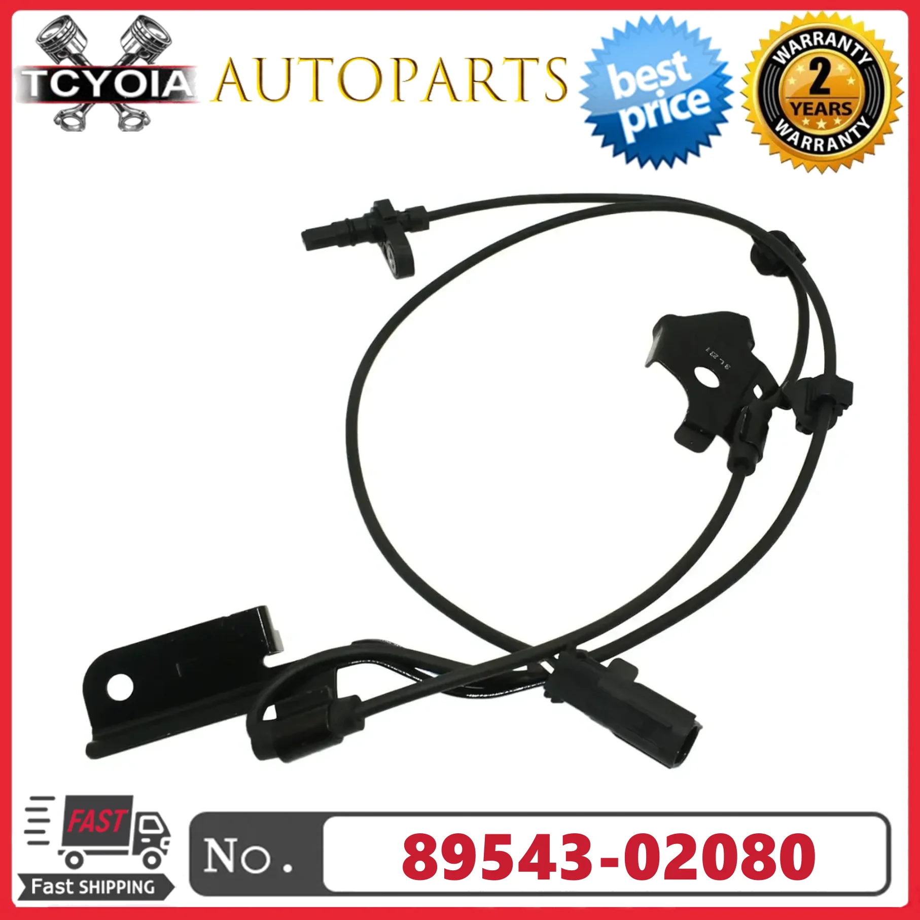 

ABS Wheel Speed Sensor 89543-02080 For Toyota Corolla 2007-2013 1.8L Front Left