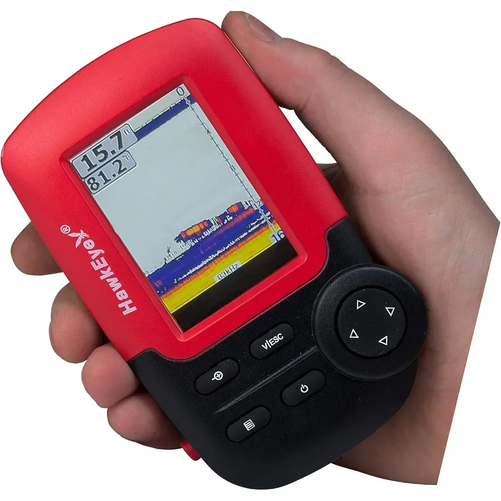 Fishtrax 1C Fish Finder With HD Color Virtuview Display Fishing Supplies Black/Red 2