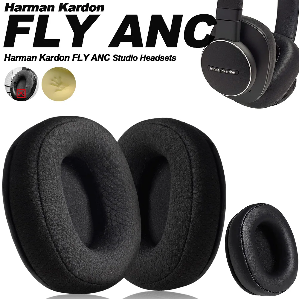 Earphone pads For Harman Kardon FLY ANC replacement Earpads headphones Earmuffs Soft cloth Memory Covers Sponge Protein