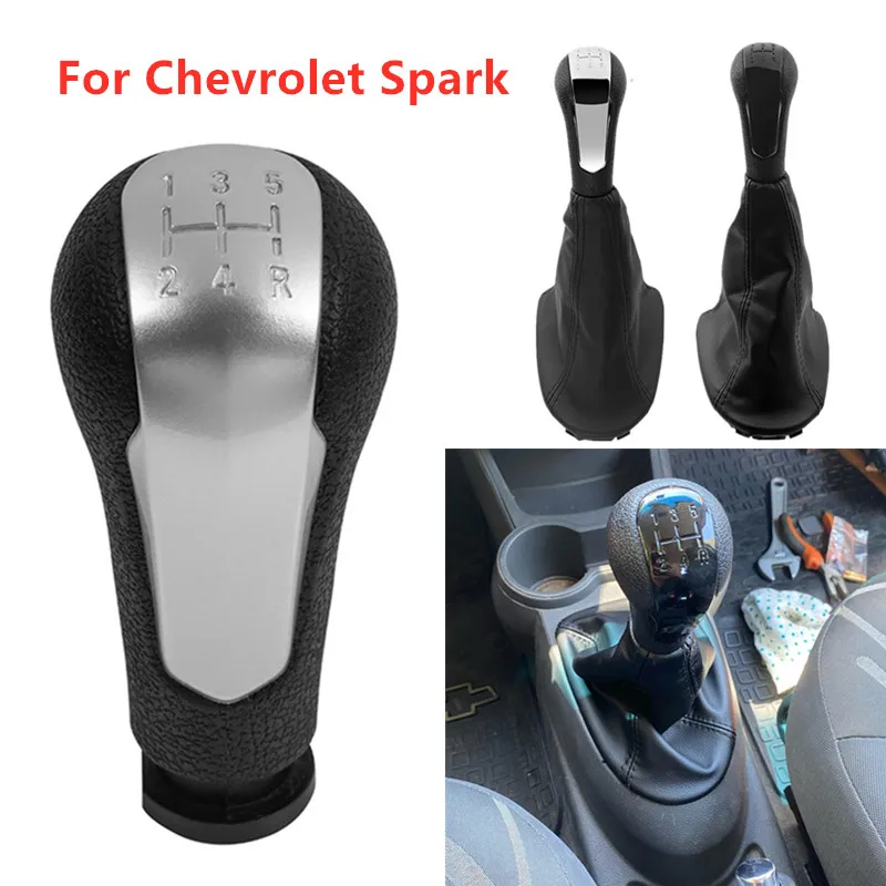 

5 6 Speed Car Gear Shift Knob Lever Stick Gaiter Boot Cover for Chevrolet Chevy Spark 2011 2012 2013 2014 2015 2016