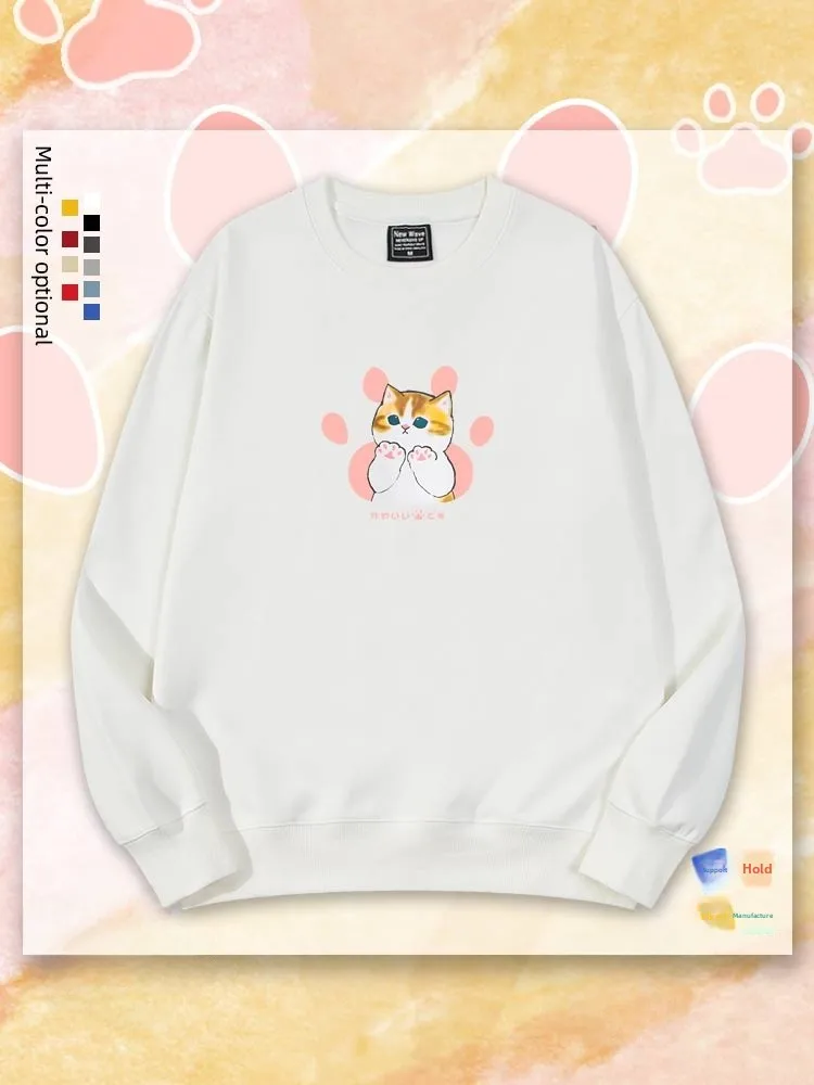 

Cute Cartoon Sweatirt ex round Ne Pullover Hoodie Spring Autumn Winter Kids Teens Casual Comfortable Cotton Blend