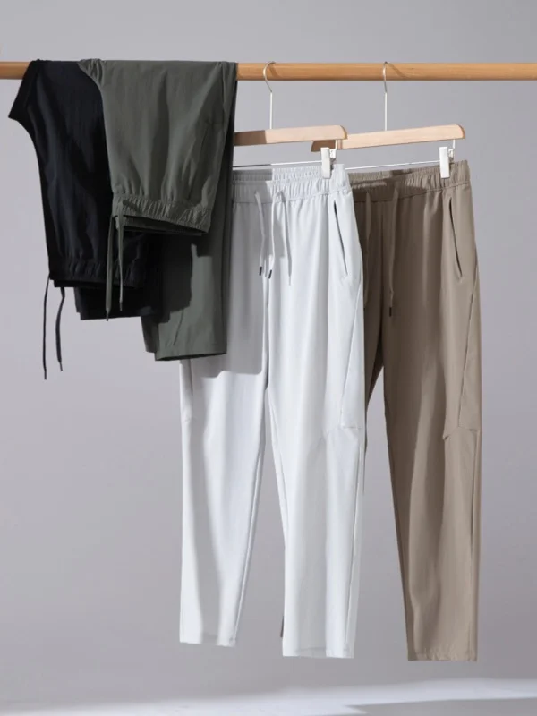 

Lightweight Breathable Laser Punching 3D Tailoring Elastic Waist Qui Dry Spring Summer Men's Casual Sports Pants
