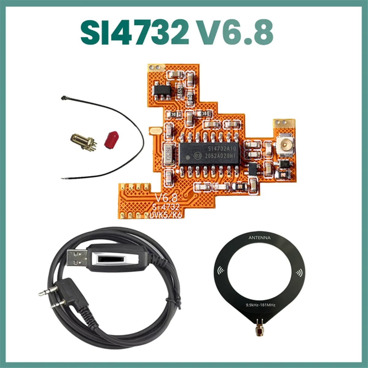 BISMZ SI4732 V6.8 FPC โมดูล + สาย USB + เสาอากาศสําหรับ Quansheng UVK5 K6 HF คลื่นสั้น Full Band/เดี่ยว Sideband แผนกต้อนรับ