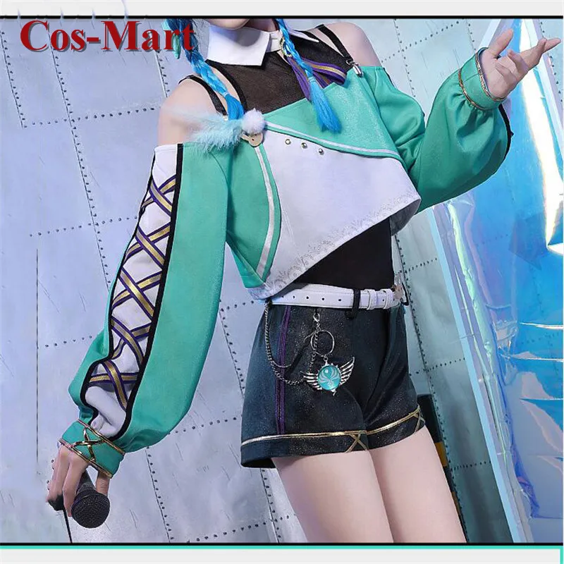 Cos-Mart Game Genshin Impact Venti Cosplay Costume Birthday Party Band Performance Uniform Activity Party Role Play Clothing - view 4