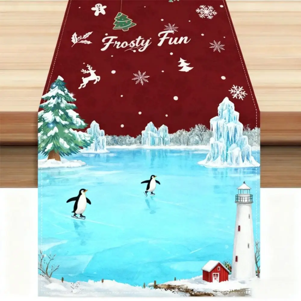 السنة الجديدة عيد الميلاد الجدول عداء عيد الميلاد حفلة نافيداد هدية عيد الميلاد الجدول العلم غطاء الطاولة غطاء الطاولة ديكورات للطاولات المنزلية #4