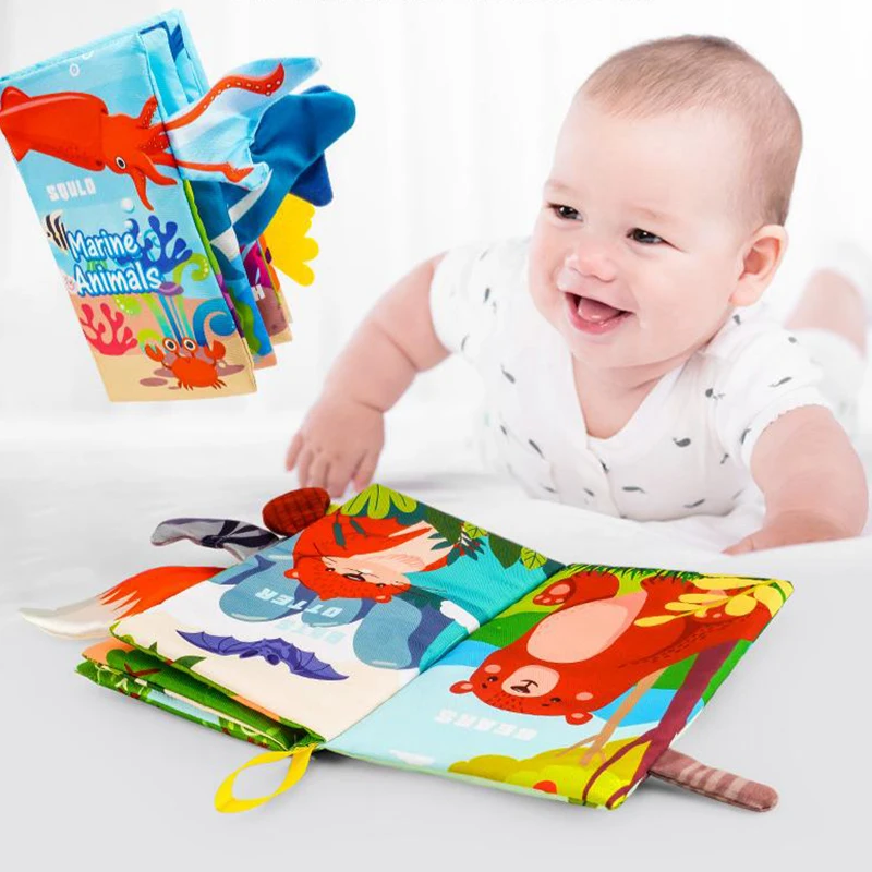 Baby Books Toys, Baby Books 0-6 Months, Touch And Feel Cloth Crinkle Soft Books, Toys For 0-3-6-12-18 Months Infant Newborn