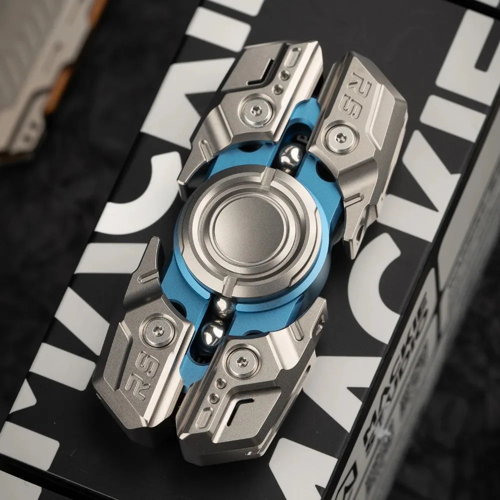 MACKIE Star Ship 2.0 Fidget Spinner Open Nail Gyro Mechanical Metal Stress Relief Toy Fidgeting Spinners Anxiety Relief Gadgets