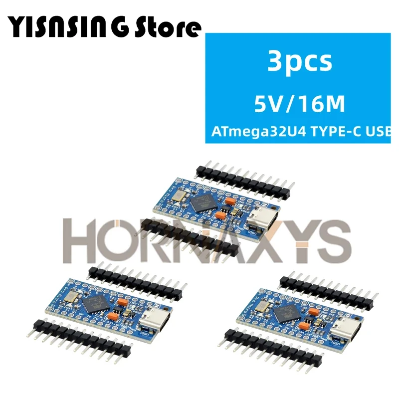 New Pro Micro for arduino ATmega32U4 5V/16MHz Module with 2 row pin header For Leonardo in stock . best quality 1-10PCS