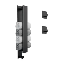 Self-Adhesive Towel Holder No Drilling Stainless Steel Guest Towel Holder Easy To Install for Hanging Bathroom Wall Guest Toilet