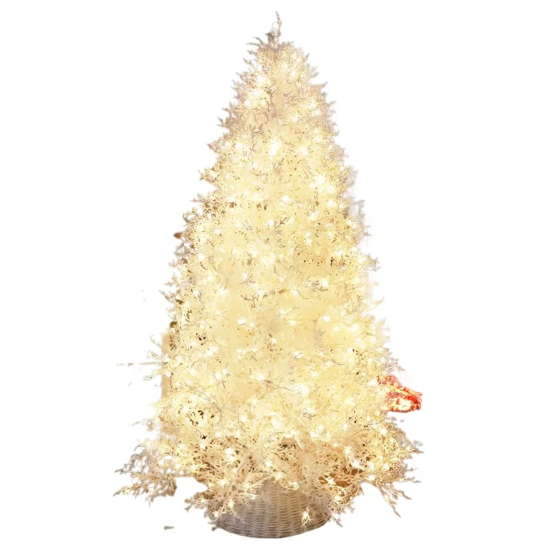 

Christmas decoration pure pe white Christmas tree simple home ins window scene arrangement atmosphere shooting props