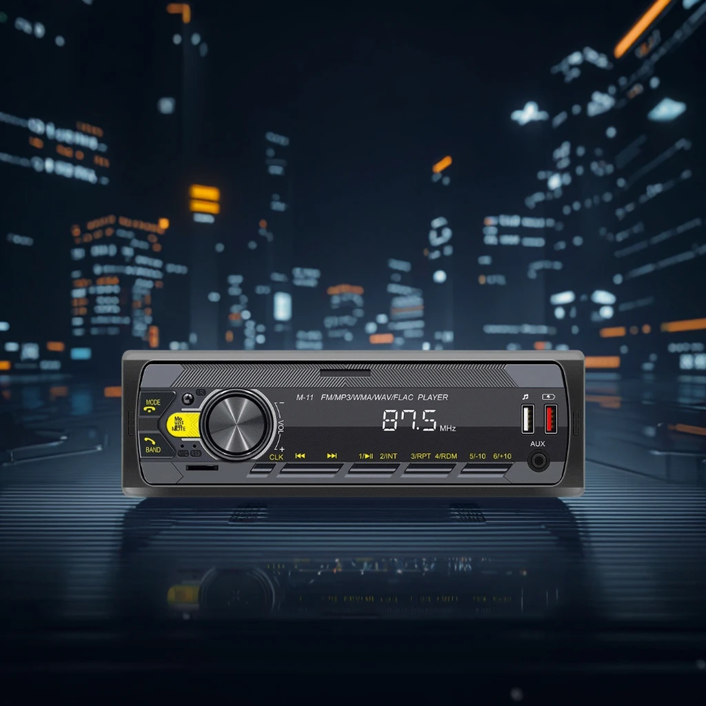 Creatall 12V Car MP3 Player with BT Wireless Hands-Free FM Radio Colorful Lights Audio System Modification New & Improved