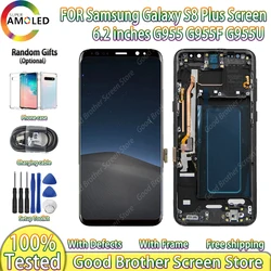 100% AMOLED For Samsung Galaxy S8 Plus G955 G955F LCD Display Touch Screen Digitizer For 6.2