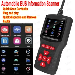 S611 OBD2 EOBD Scanner per Auto strumento diagnostico per sistema motore automatico professionale Tester per batterie automobilistiche lettore di codici di errore trasparente