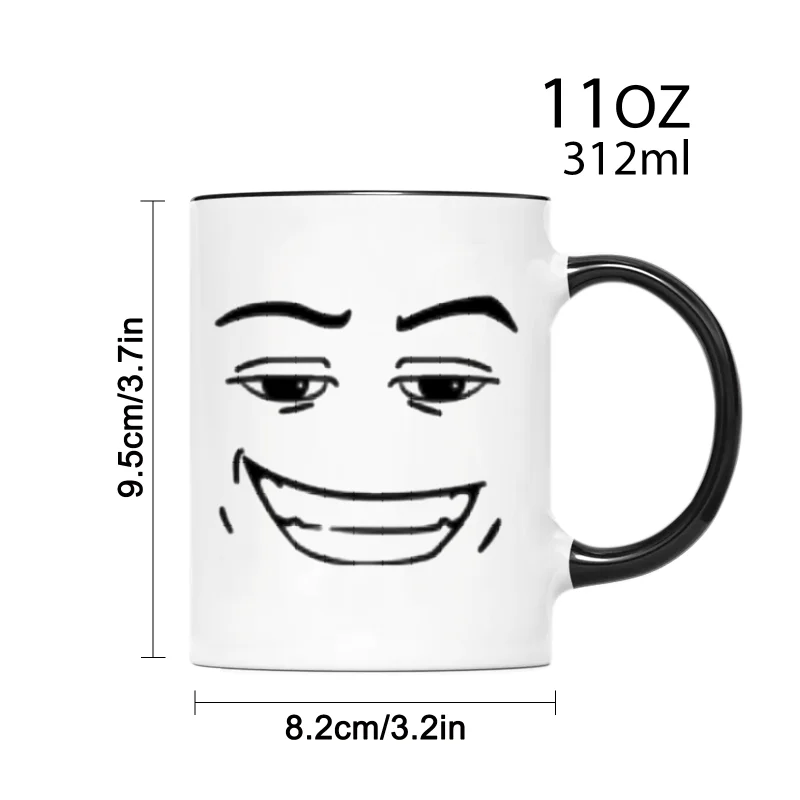 1PCS, 11oz Funny Smirk Face Meme Mug, Gift Mug, Decorative Mug, Unique Birthday Gift, Great for Meme Lovers