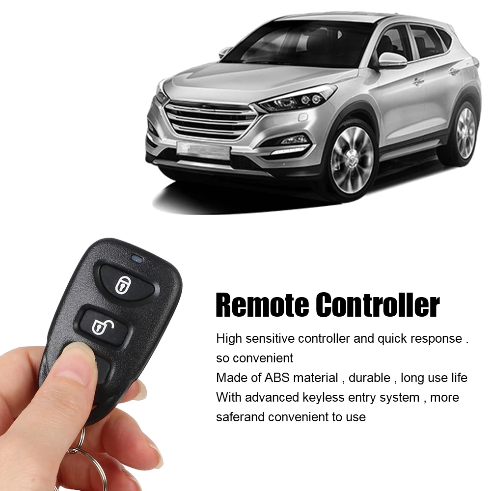 Universal Remote Control Car Lock Door with 4 Door Lock Actuator Keyless Entry System Locking Kit 12V Anti-Theft