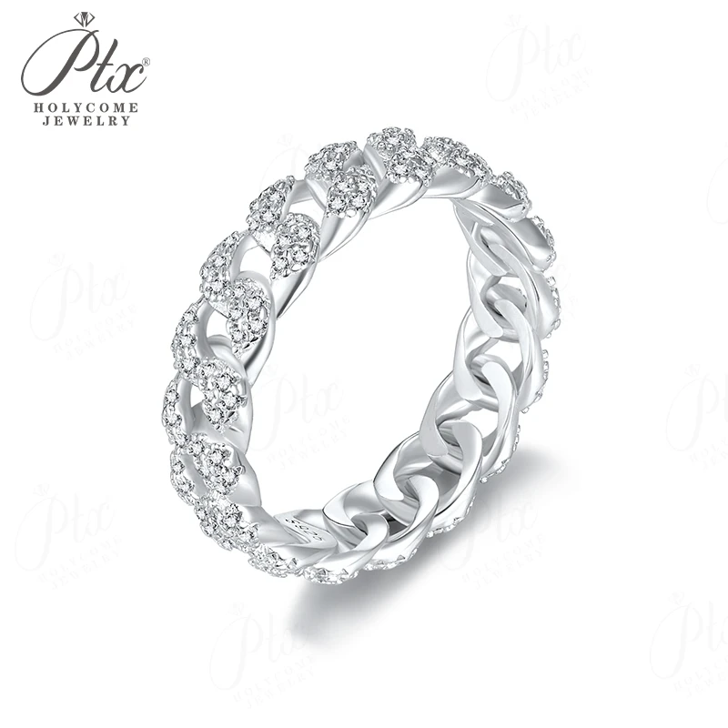 

Ring 925 Sterling Silver Moissanite Diamond Twisted Bloom Exquisite Band Fine Jewelry Premium Gifts Hypoallergenic ​Wholesale