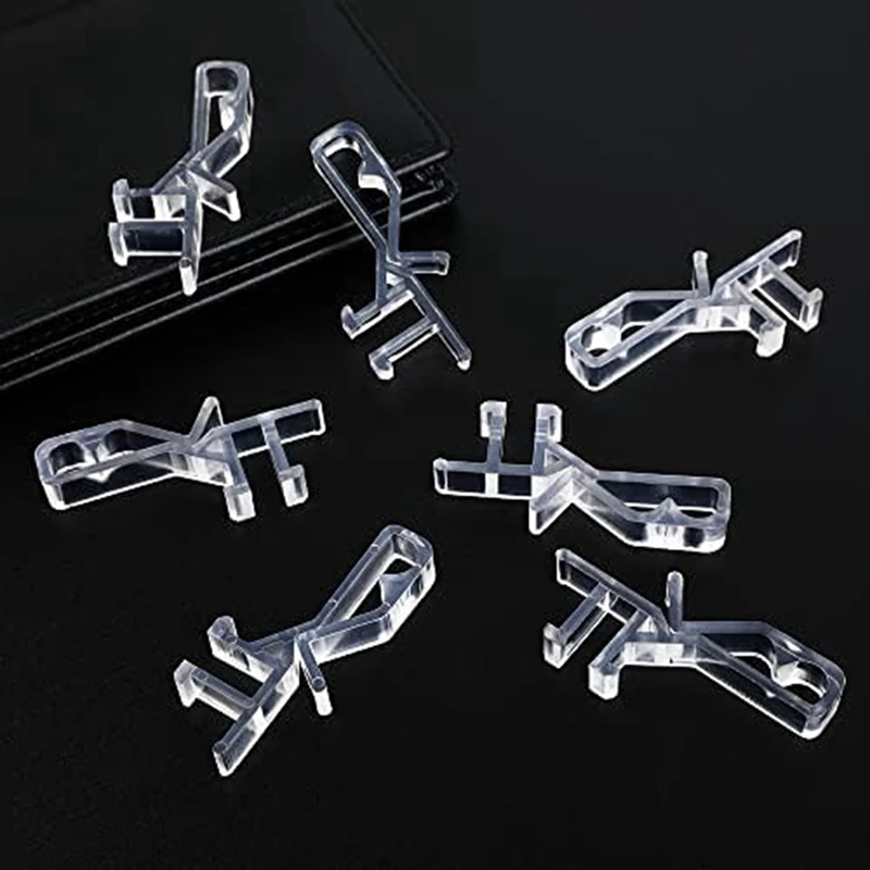 1-7/8 Inch Clear Plastic Valance Clips Clear Channel Valance Clips For The Valance With A Groove In The Back ( 24Pcs )