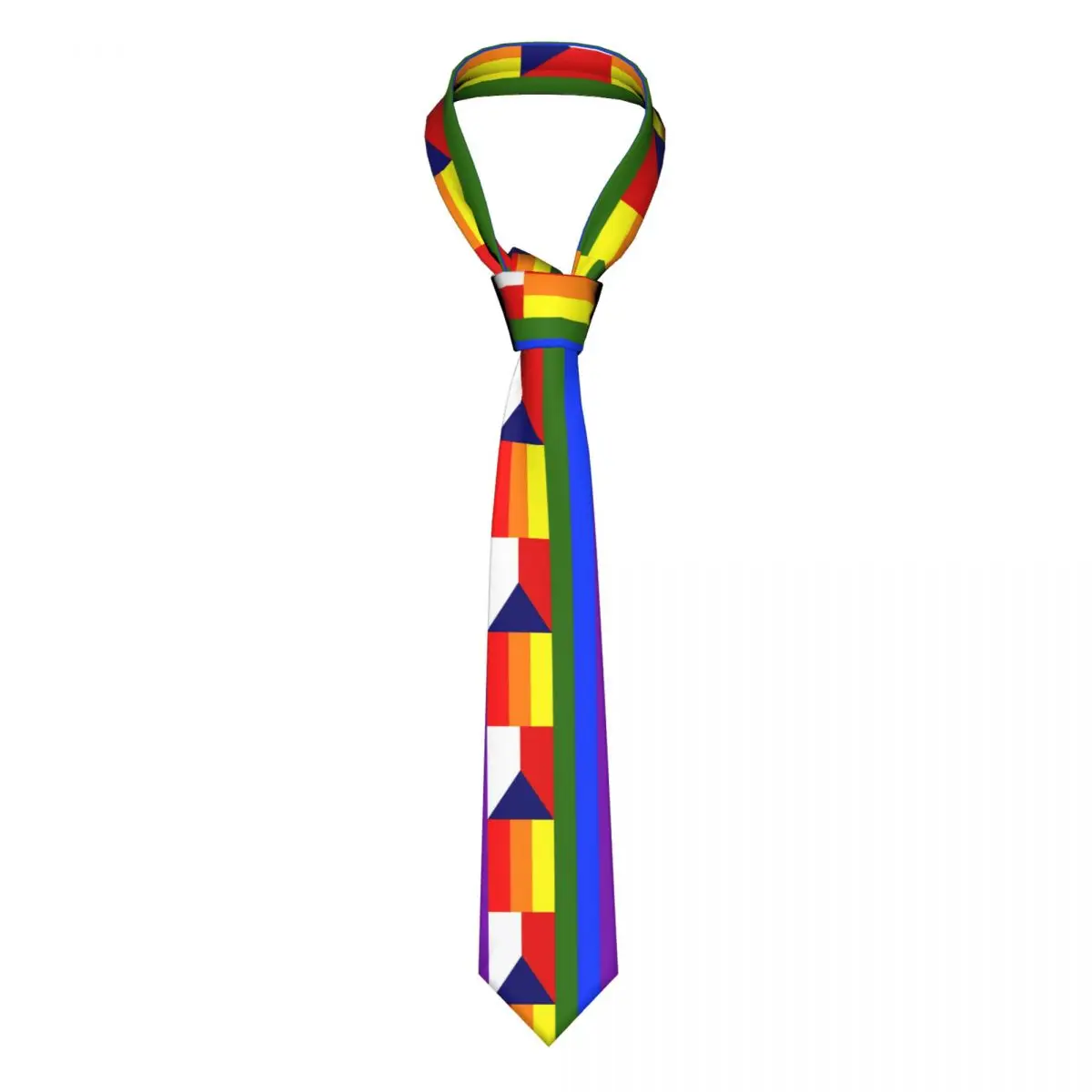 

Mens Tie Slim Skinny Rainbow Flag Czech Republic Necktie Fashion Necktie Free Style Men Tie Party Wedding