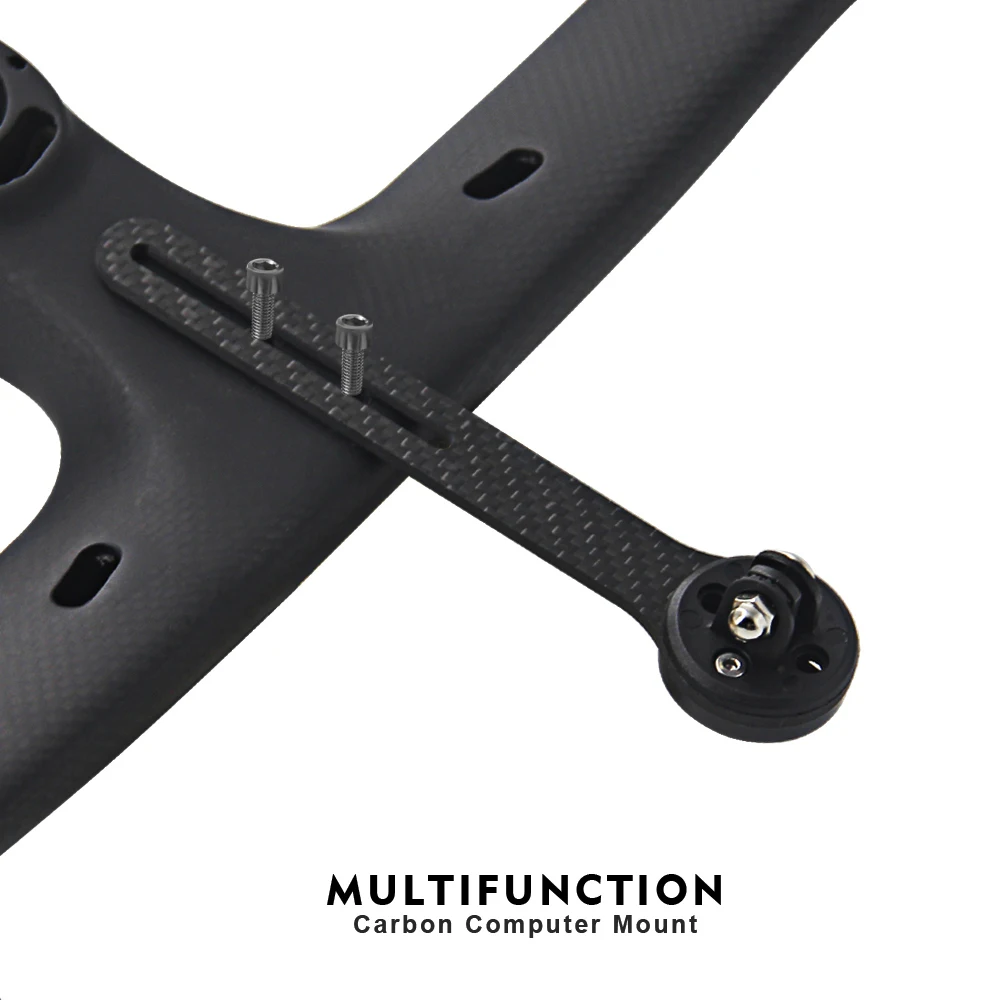 Bike Carbon Speedometer Stents,Extender Bracket,Carbon Fiber Bicycle Integrated Handlebar Stopwatch Seat Holder For Garmin,Wahoo