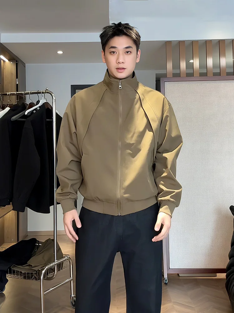 

American Sle ort Workwear Jaet Men's Outdoor Flight Tee-Proof Fce Lined Zipper Closure Casual Faion Jaet