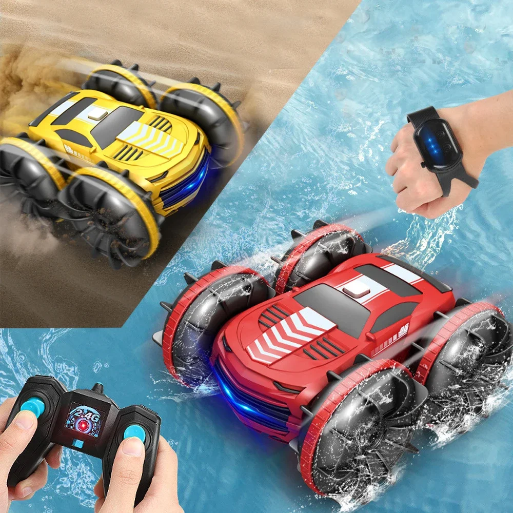 Remote Control Waterproof Stunt Car 4wd Vehicle Amphibious Auto Toys for Kids Boy Girl Gifts