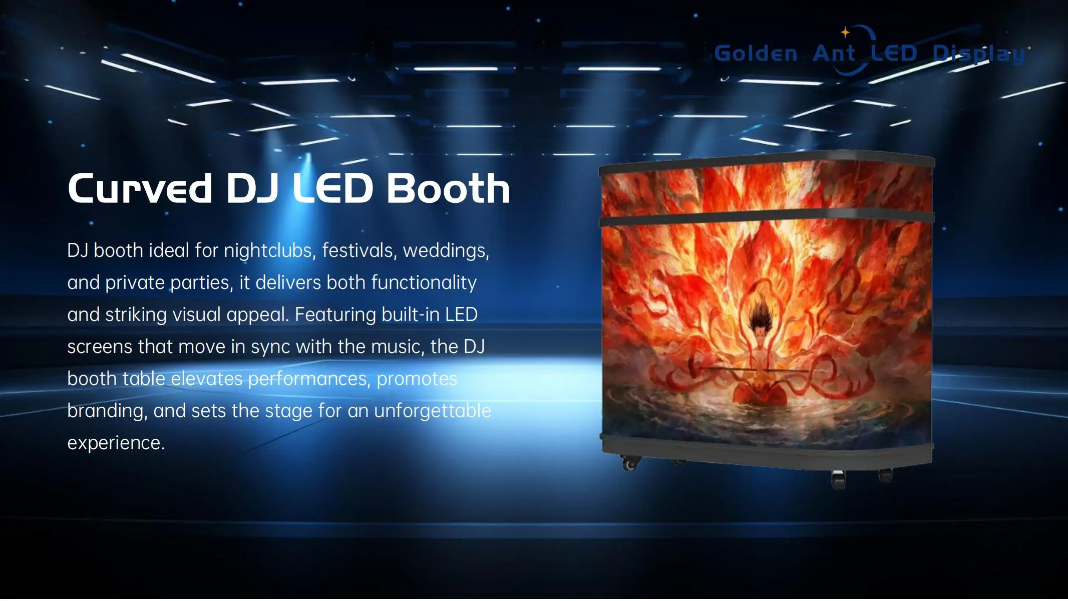 Factory Direct P2.5 HD LED Display, Portable Curved Video Wall HDR10+ 800cd Brightness DJ Booth Screen