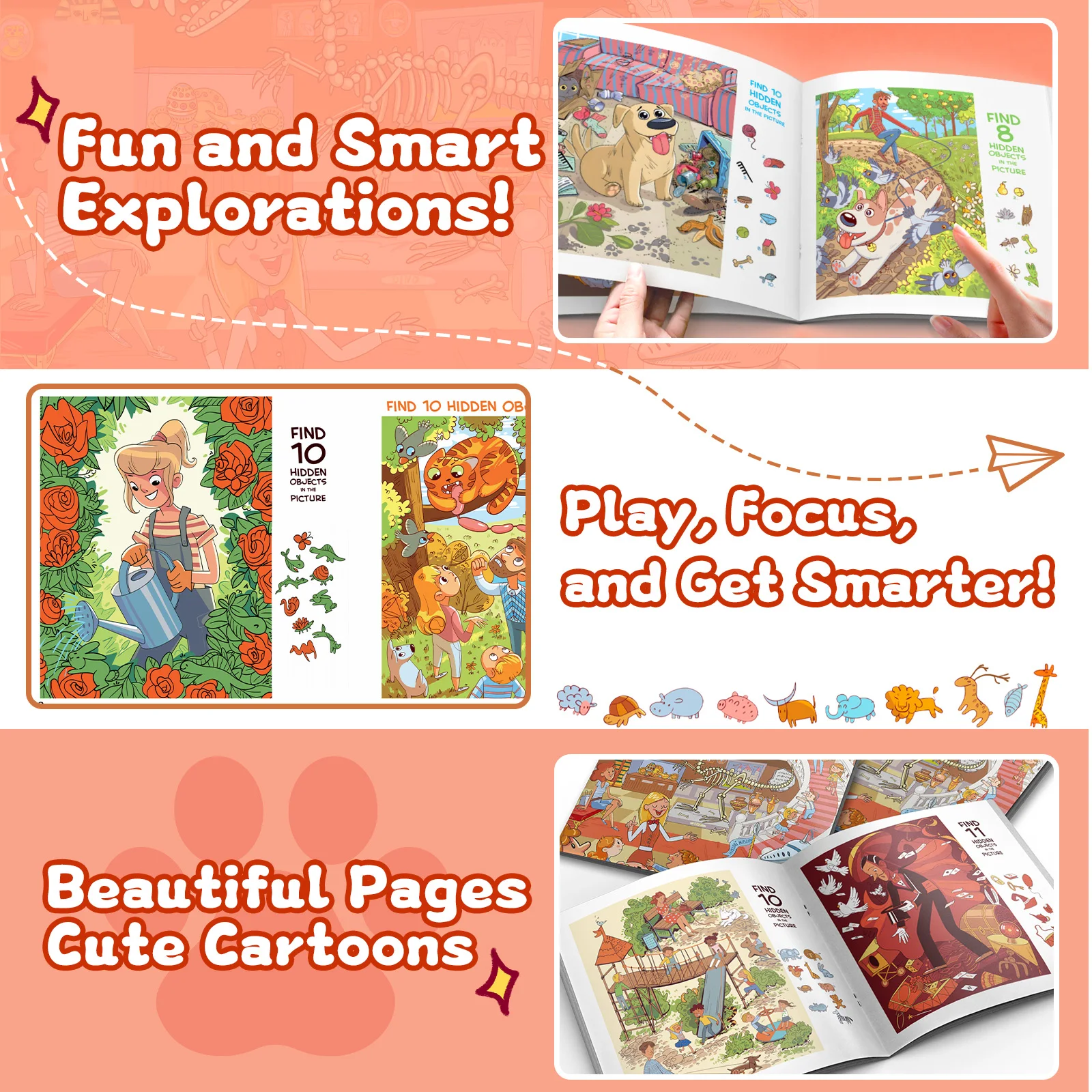 Look and Find Book for Kids - Attention Training Activity Book 4