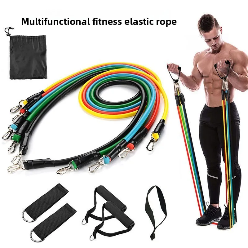 

NEW 11 Piece Fitness Tension Training Harness, Set Of Muscle Straps, Multifunctional Strap Elastic Rope