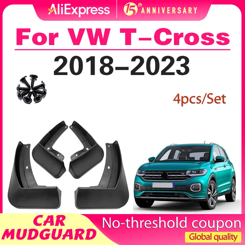 

For VW T-Cross T Cross 2018 - 2023 2019 2020 2021 2022 Car Mudflaps Mud Flaps Splash Guards Mudguards Flap Fender Accessories